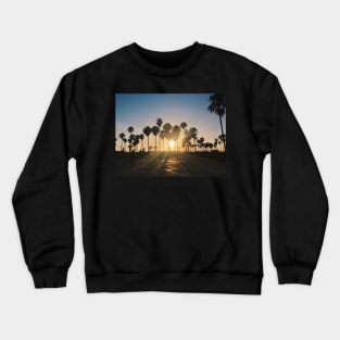 Venice Beach Sunset Lens Flare Crewneck Sweatshirt